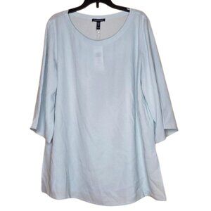 NWT Eileen Fisher Women's Silk Ballet Neck Top - Clearwater